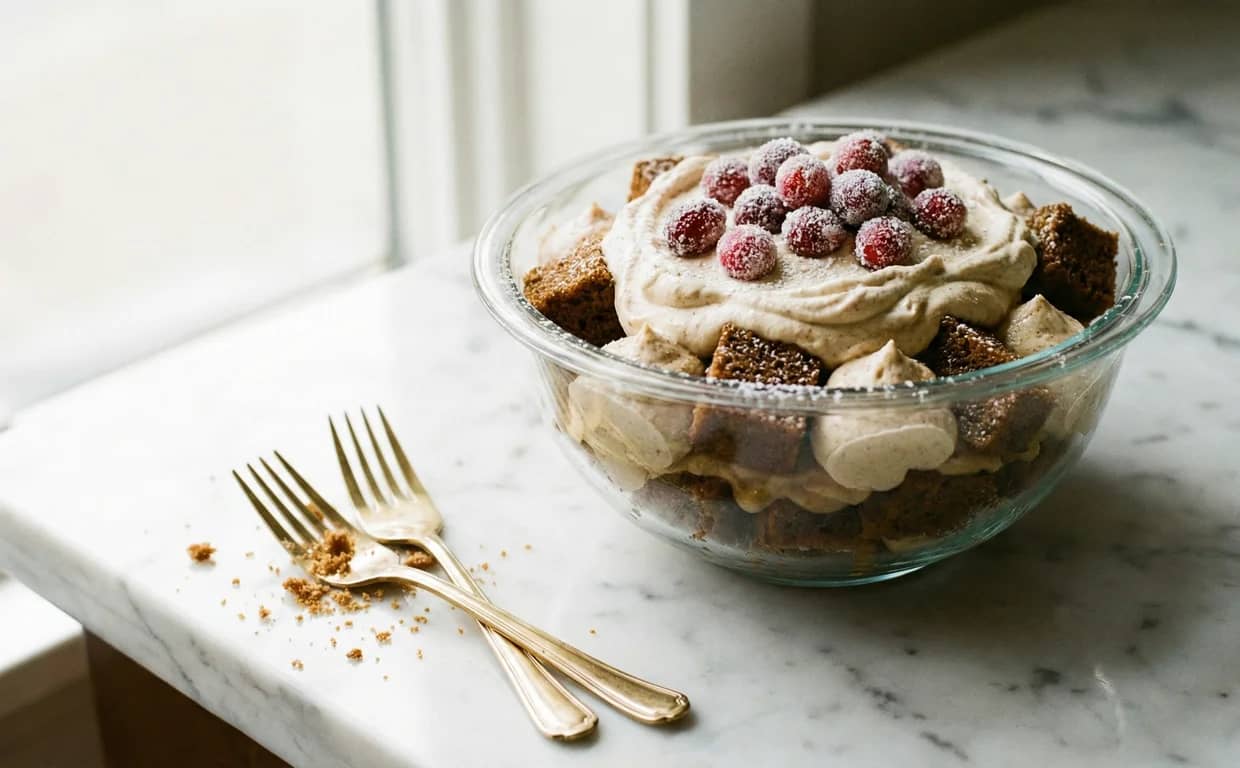 Brown Butter Gingerbread Trifle