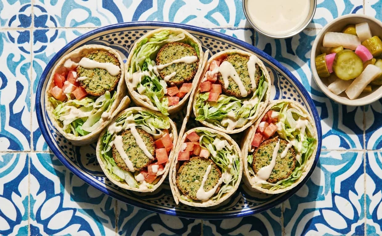 Falafel Pita Wraps
