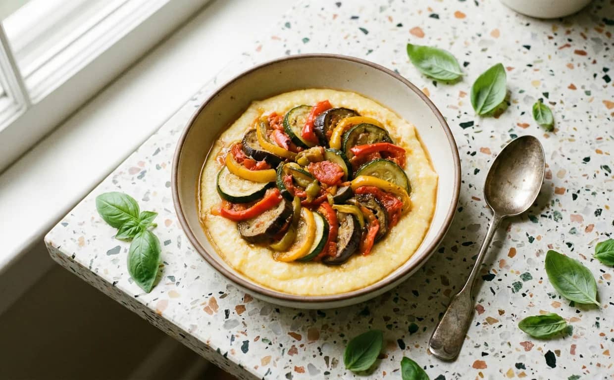 Ratatouille with Creamy Polenta