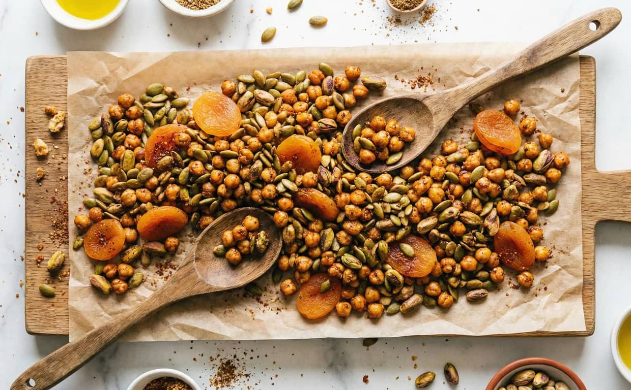 Spicy Za’atar Roasted Chickpea Snack Mix