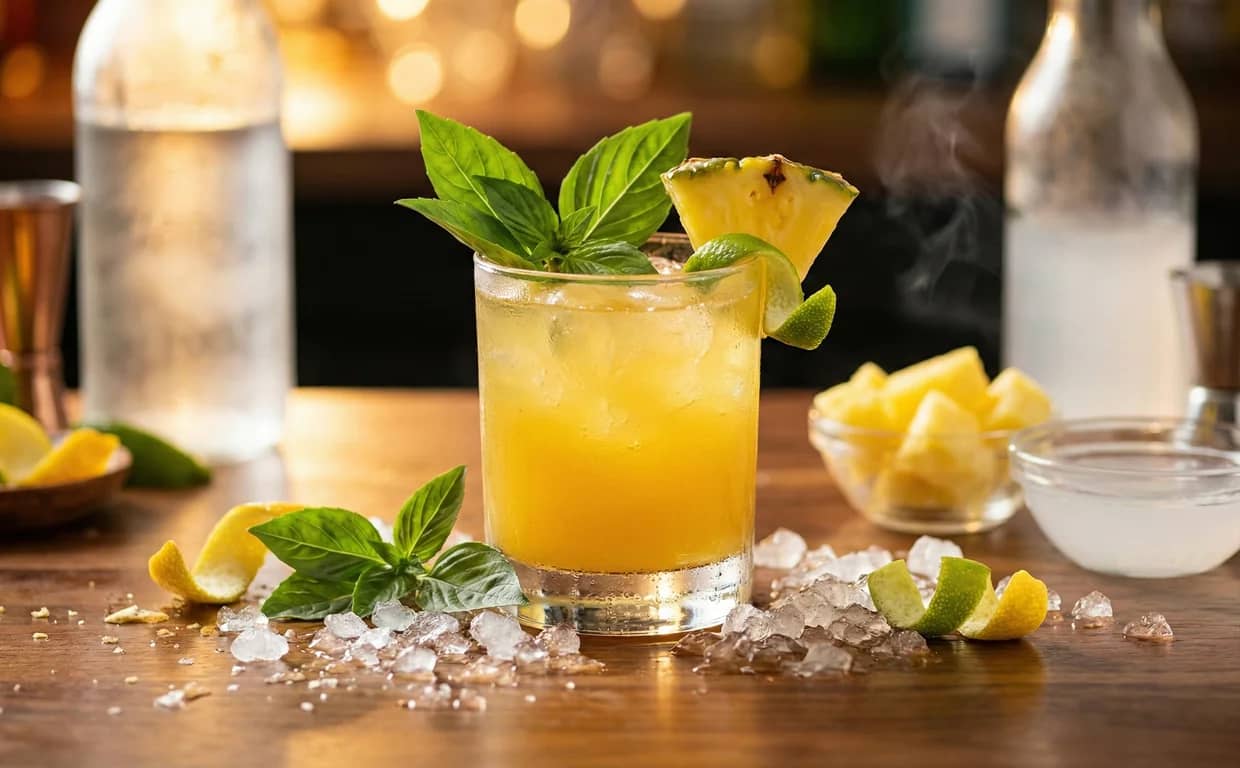 Thai Basil Pineapple Agua Fresca