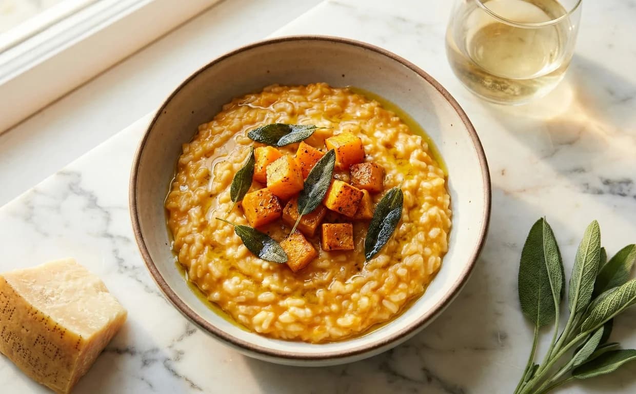 Creamy butternut squash risotto
