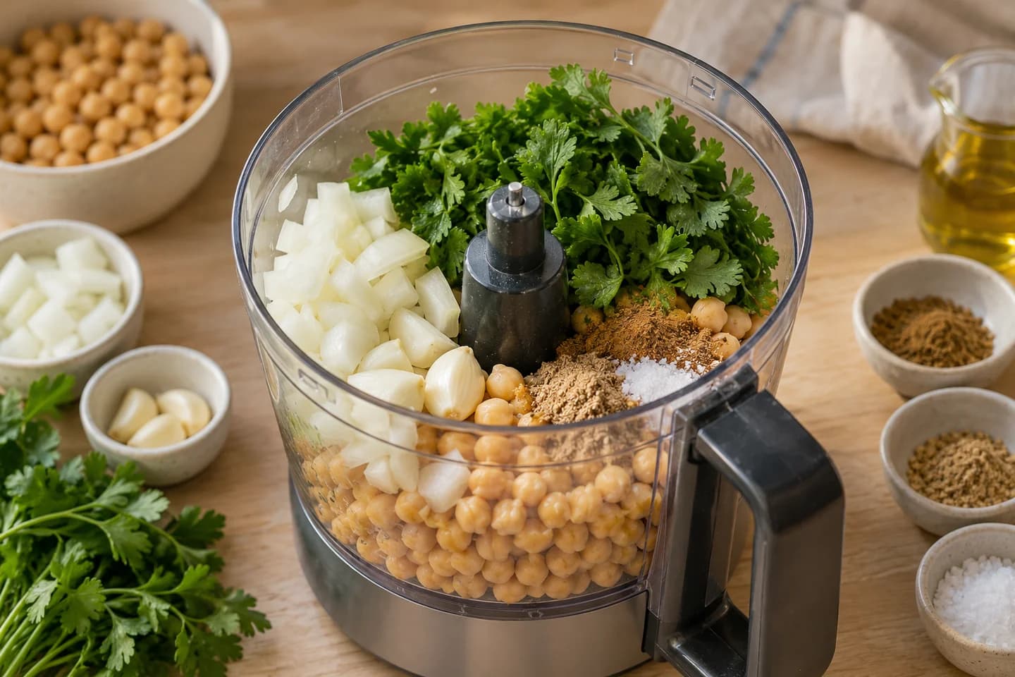 Crispy Baked Falafel: Heat the oven to 220°C (425°F)