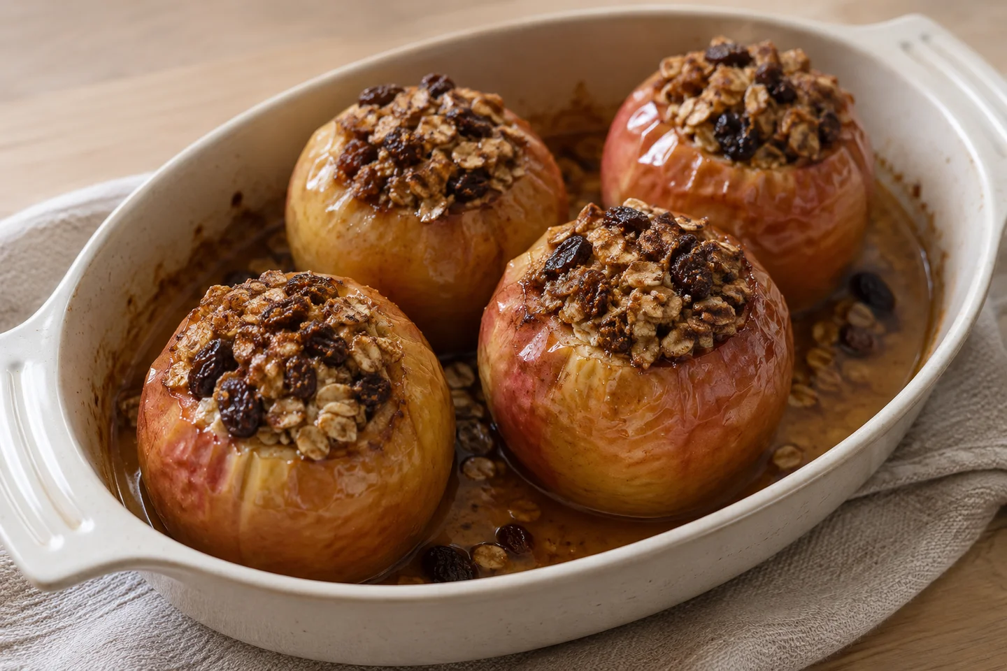 Cinnamon Baked Apples, ready to serve