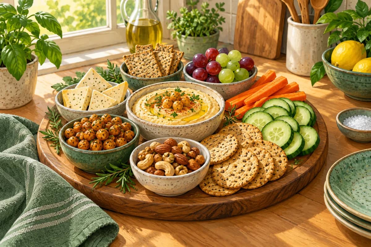 Vegetarian Snack Board Blueprint for Game Day