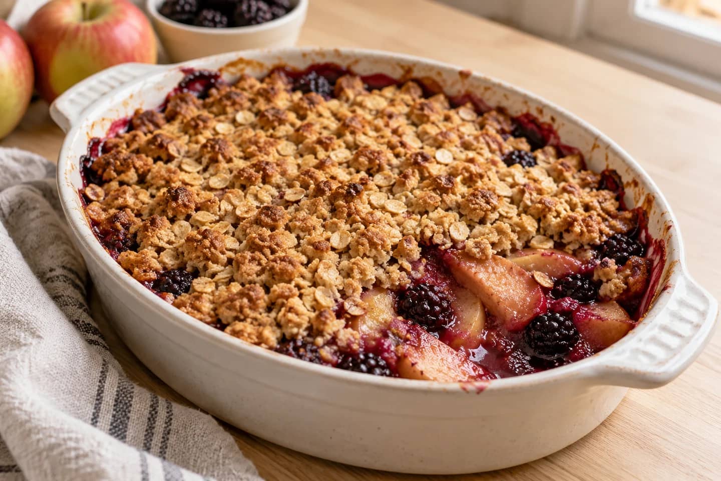 Apple Blackberry Crumble