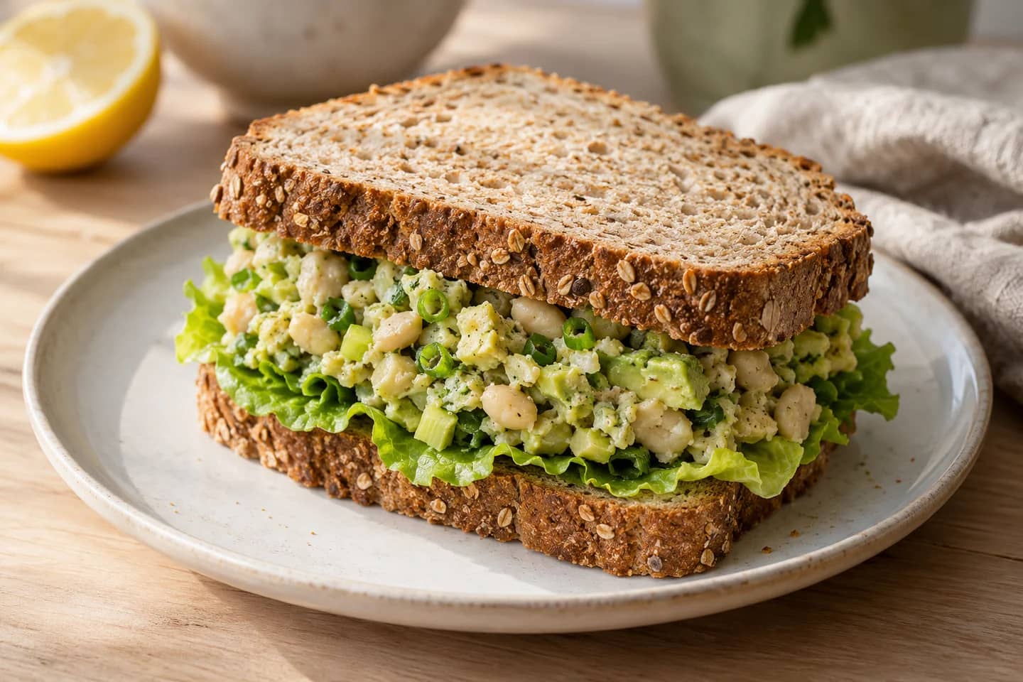 Avocado White Bean Sandwiches
