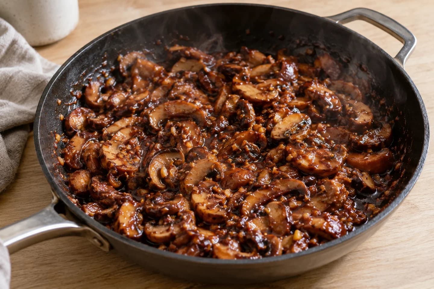Bulgogi-Style Mushroom Lettuce Cups: Stir in the garlic and ginger for 30 seconds