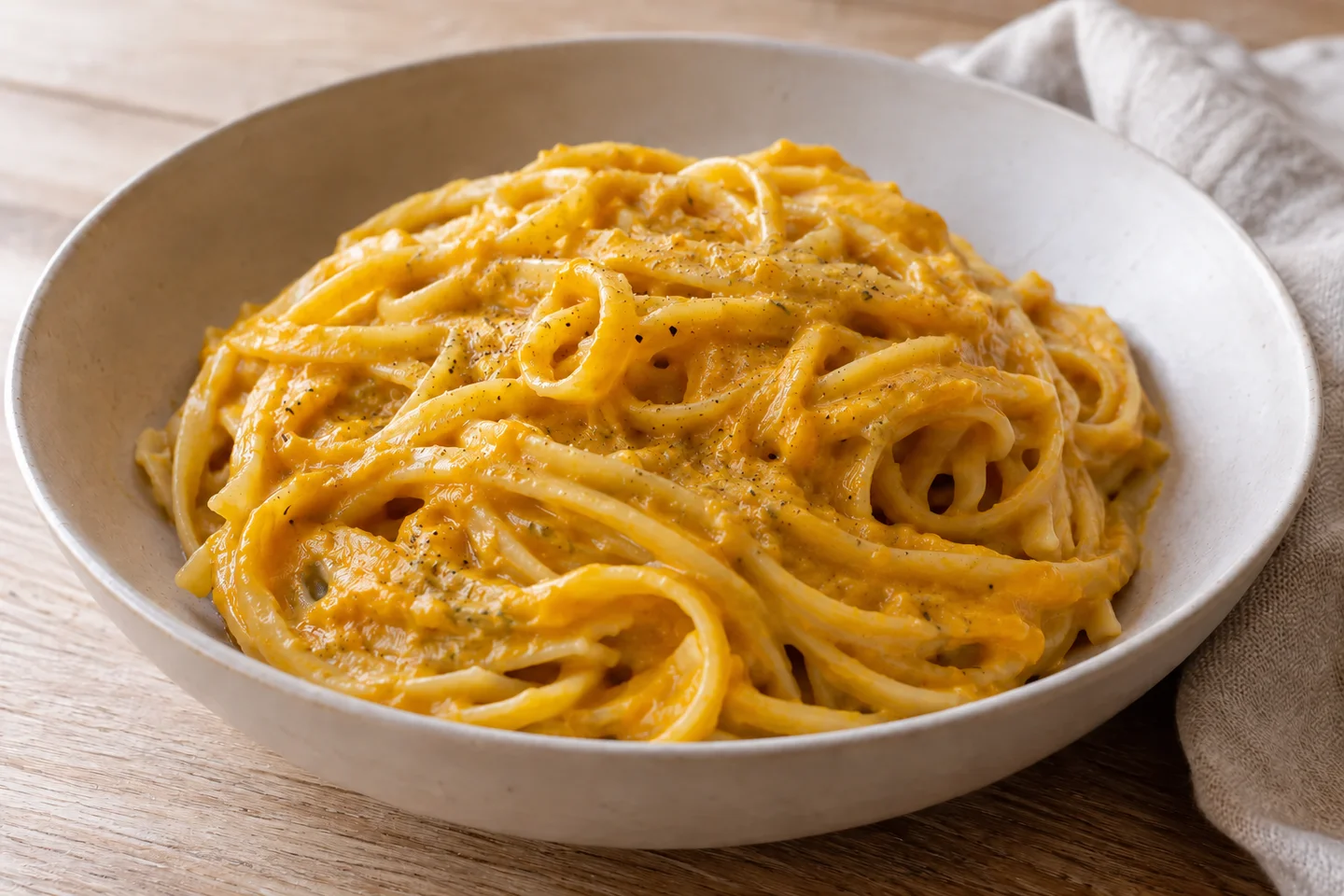 Butternut Sage Pasta, ready to serve