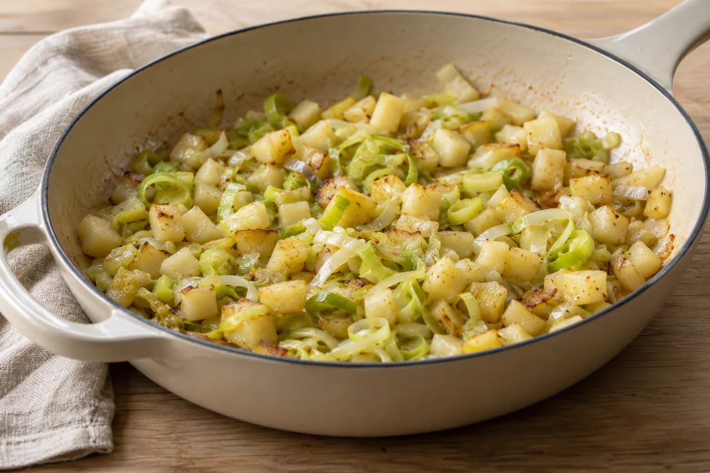 Cheddar Leek & Potato Hand Pies: Melt butter in a large skillet over medium heat