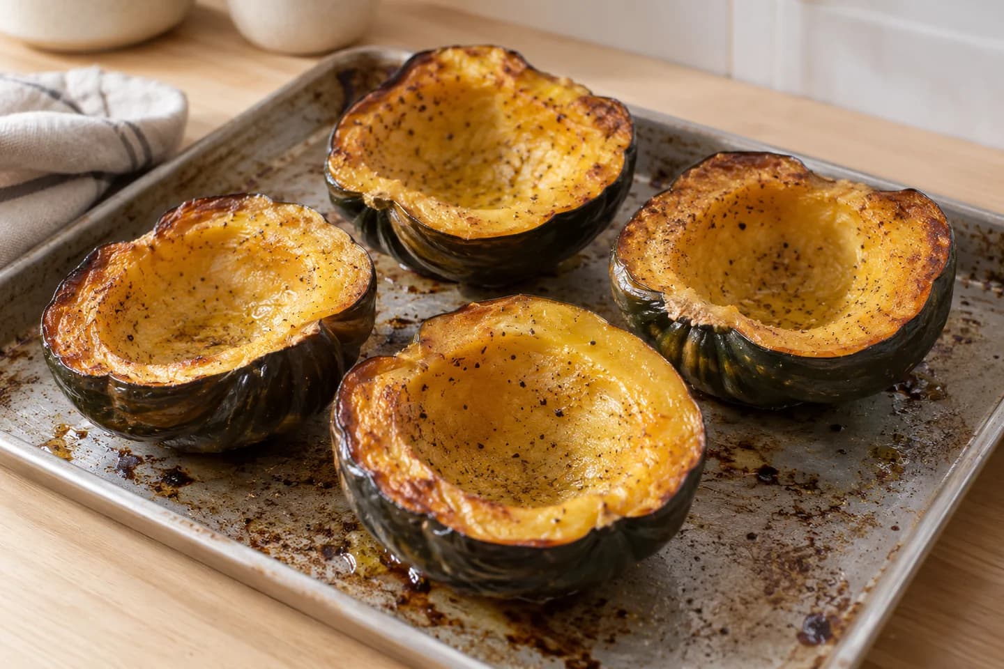 Chestnut & Sage Wild Rice Stuffed Acorn Squash: Flip the squash cut-side up and roast until very tender at the edges, 10 to 15 minutes more