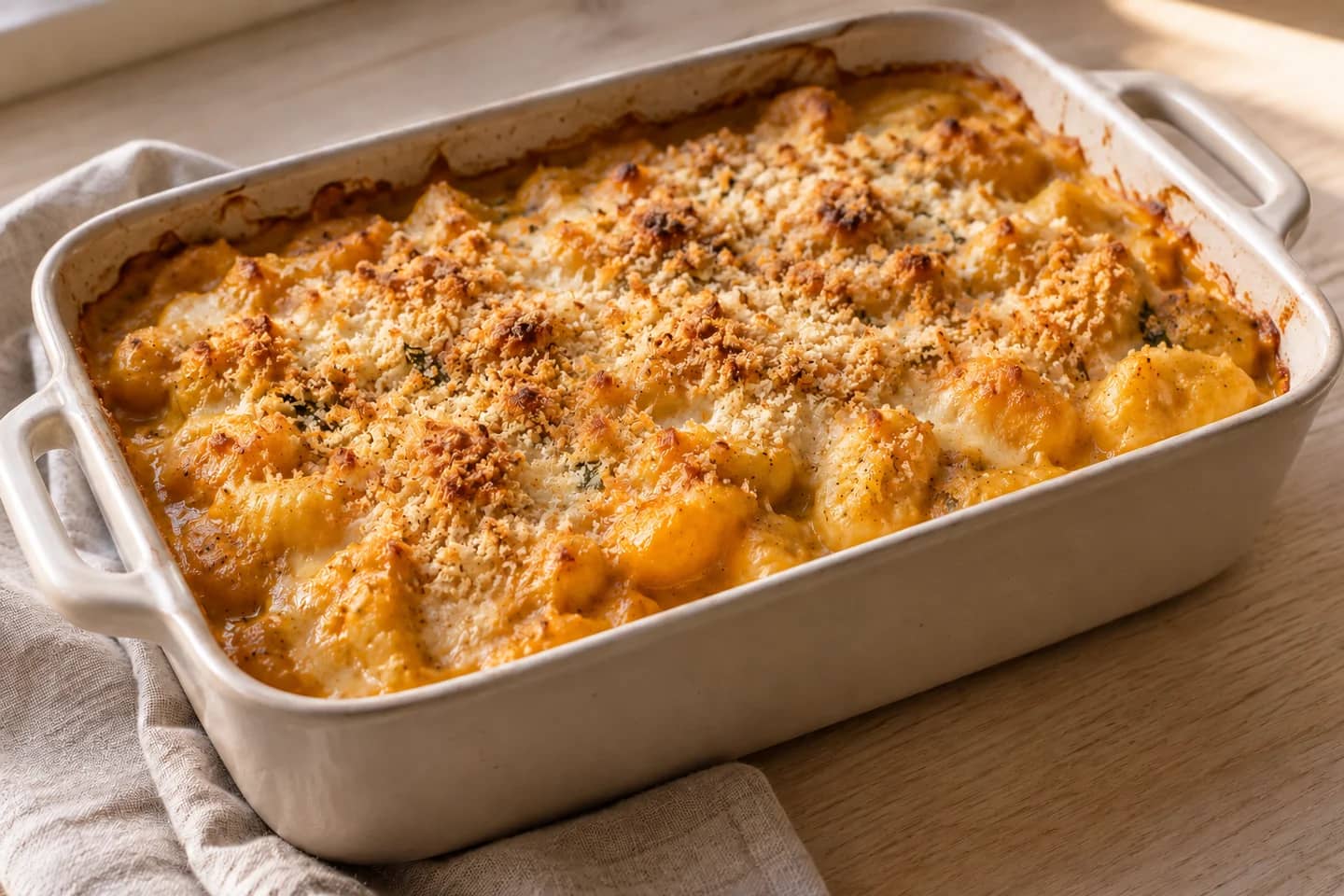 Creamy Pumpkin Gnocchi Bake