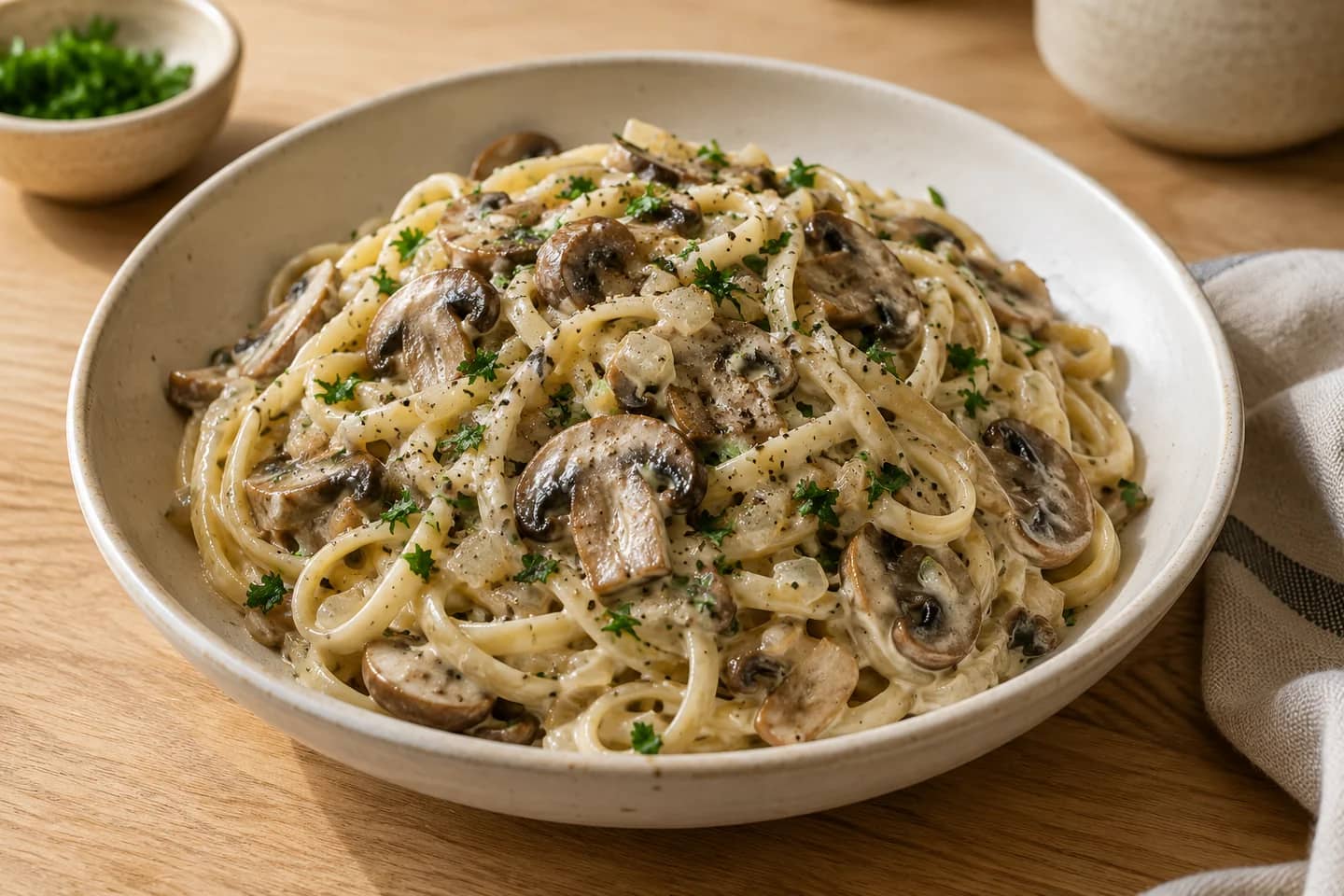 Creamy Vegan Mushroom Pasta
