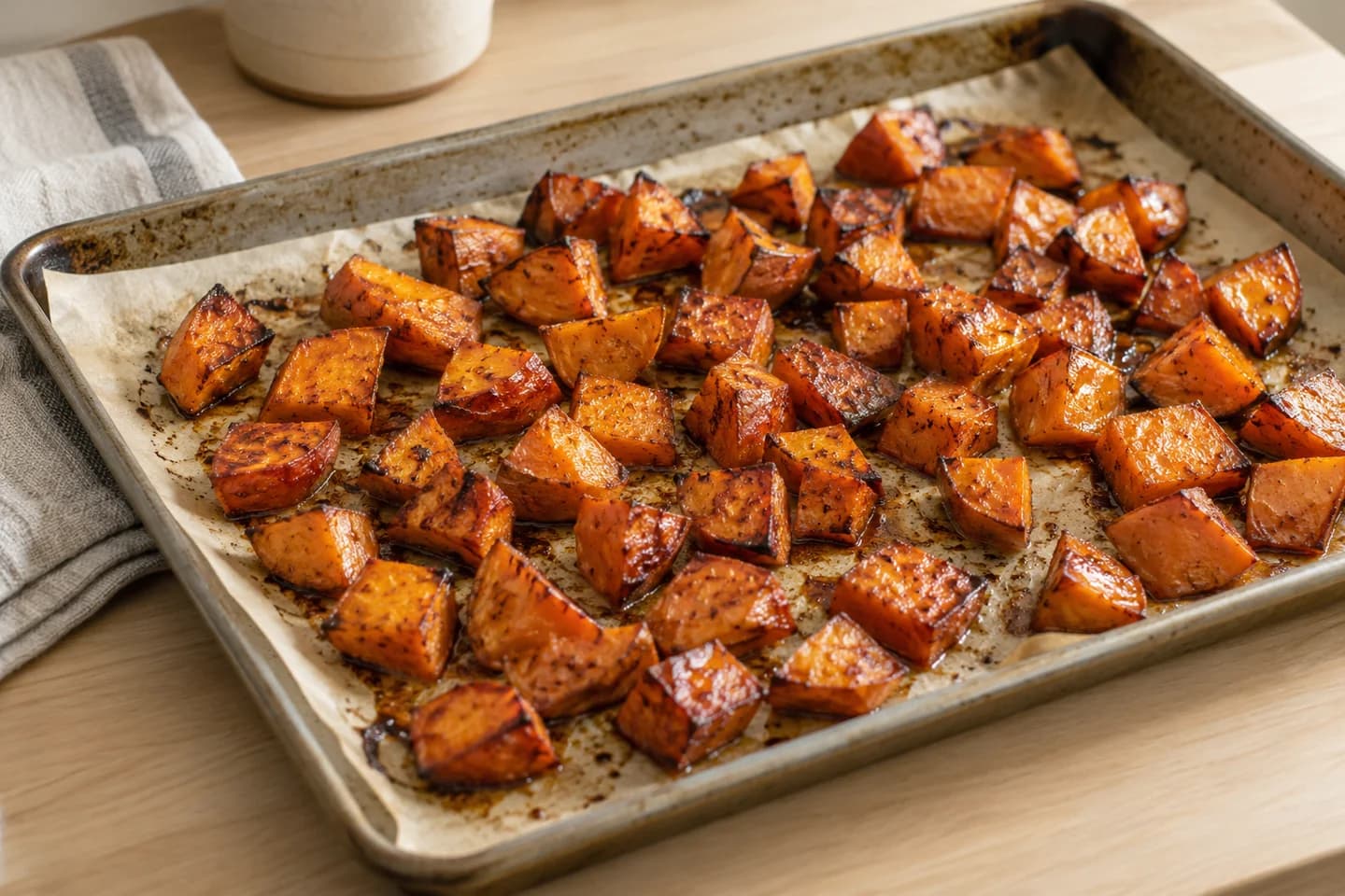 Doenjang Roasted Sweet Potato Lettuce Wraps: Roast until tender and caramelized, 20 to 22 minutes