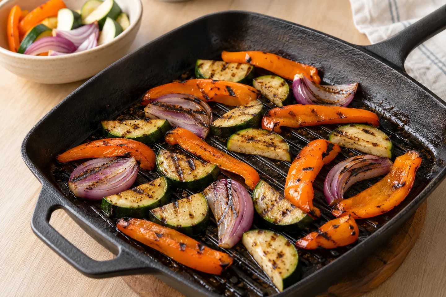 Grilled Halloumi Chimichurri Grain Bowls: Heat a grill pan over medium-high