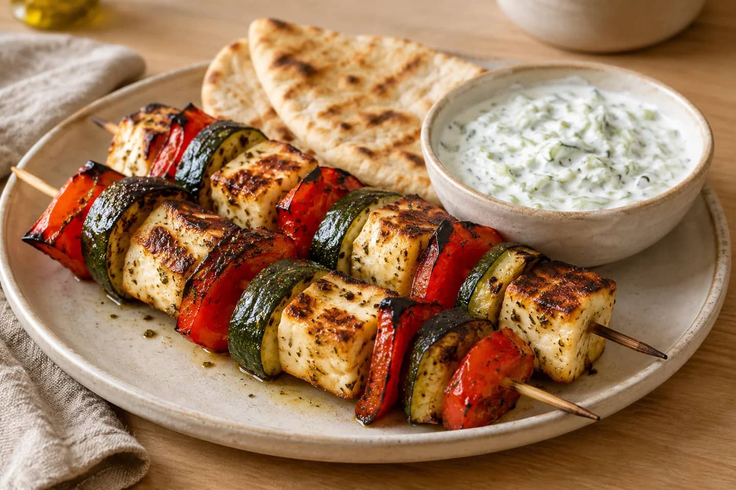 Halloumi Pepper Souvlaki