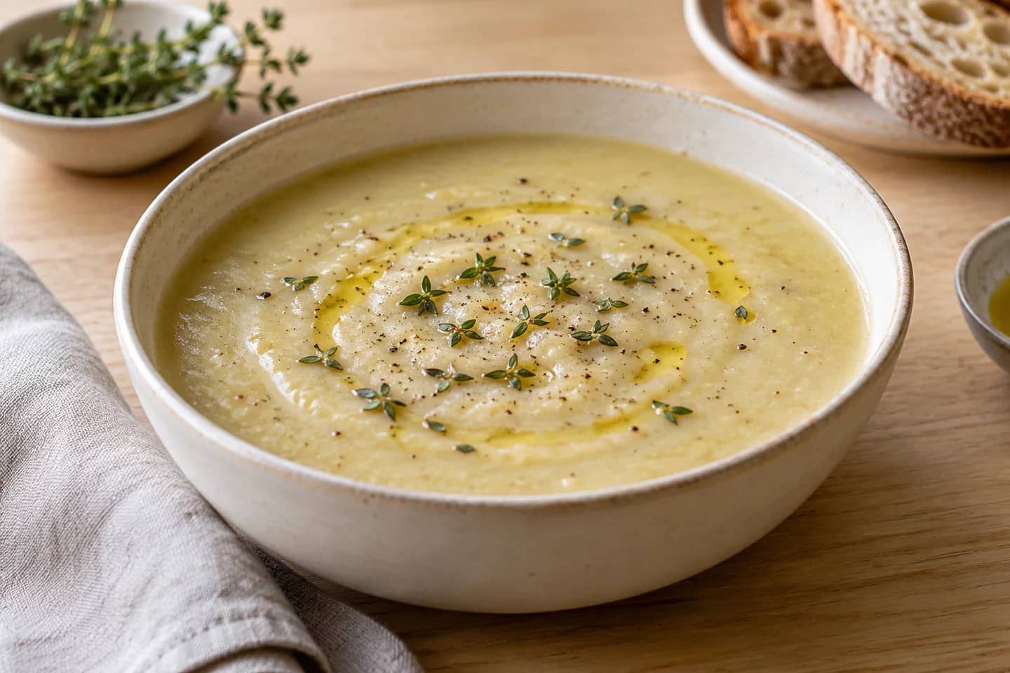 Leek Potato White Bean Soup