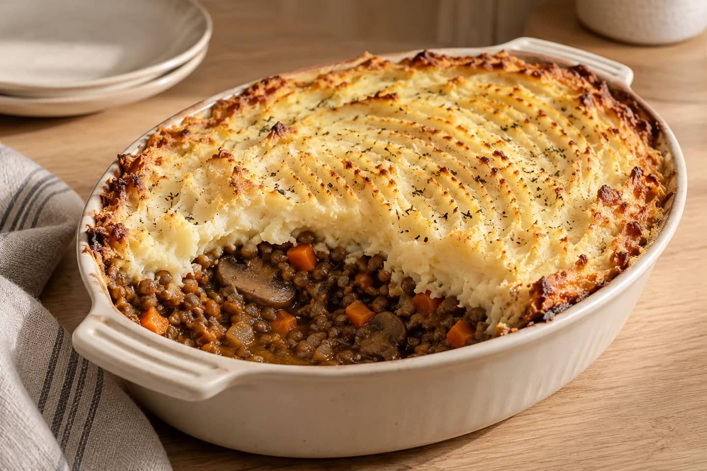 Lentil Mushroom Cottage Pie
