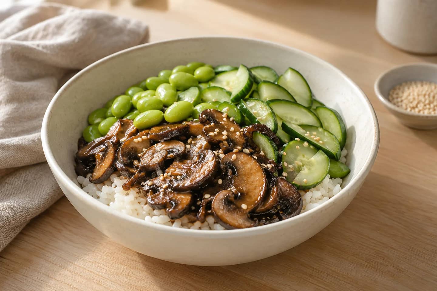 Miso Mushroom Rice Bowls