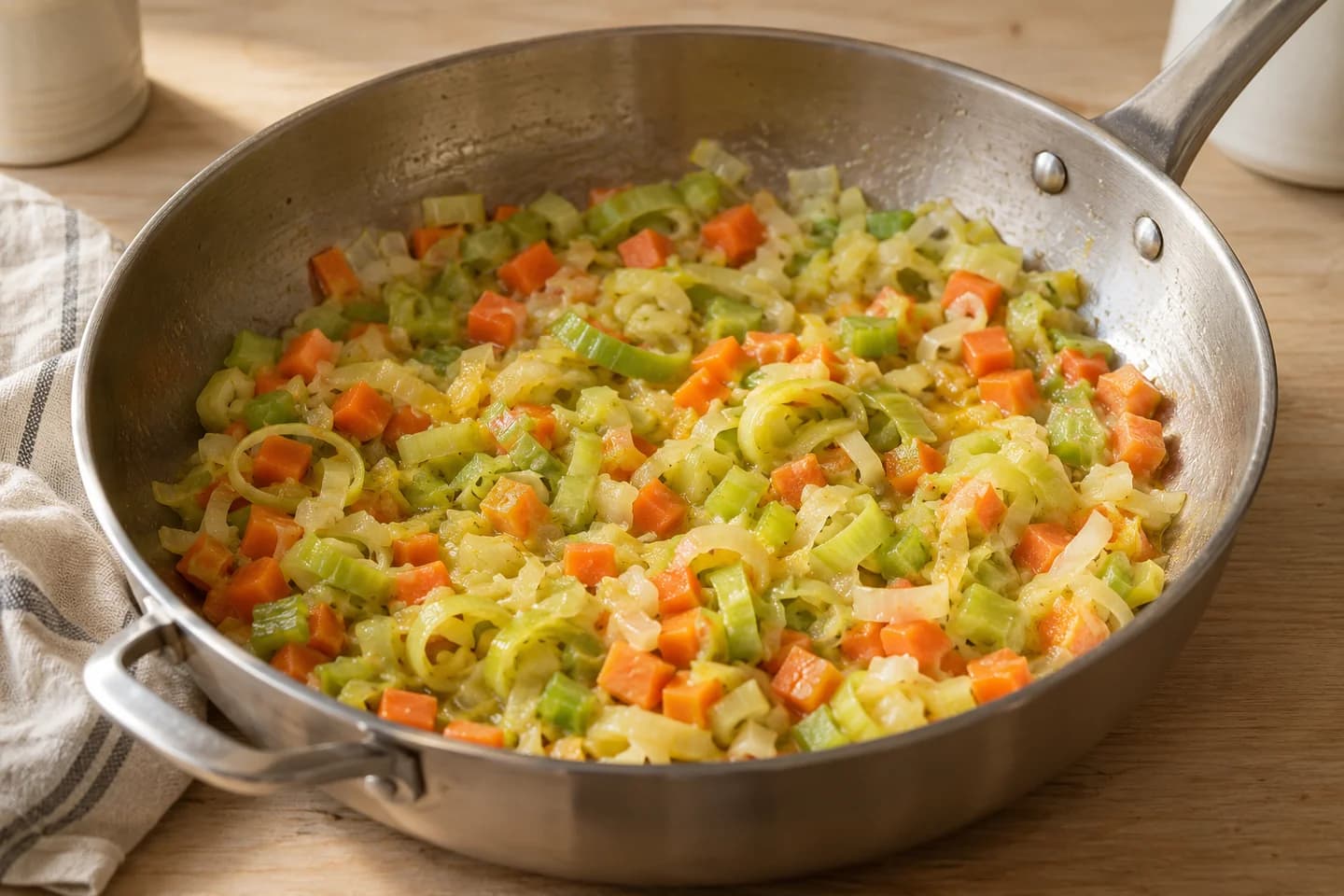 Mushroom and Leek Pot Pie: Melt the butter with the olive oil in a large skillet over medium heat