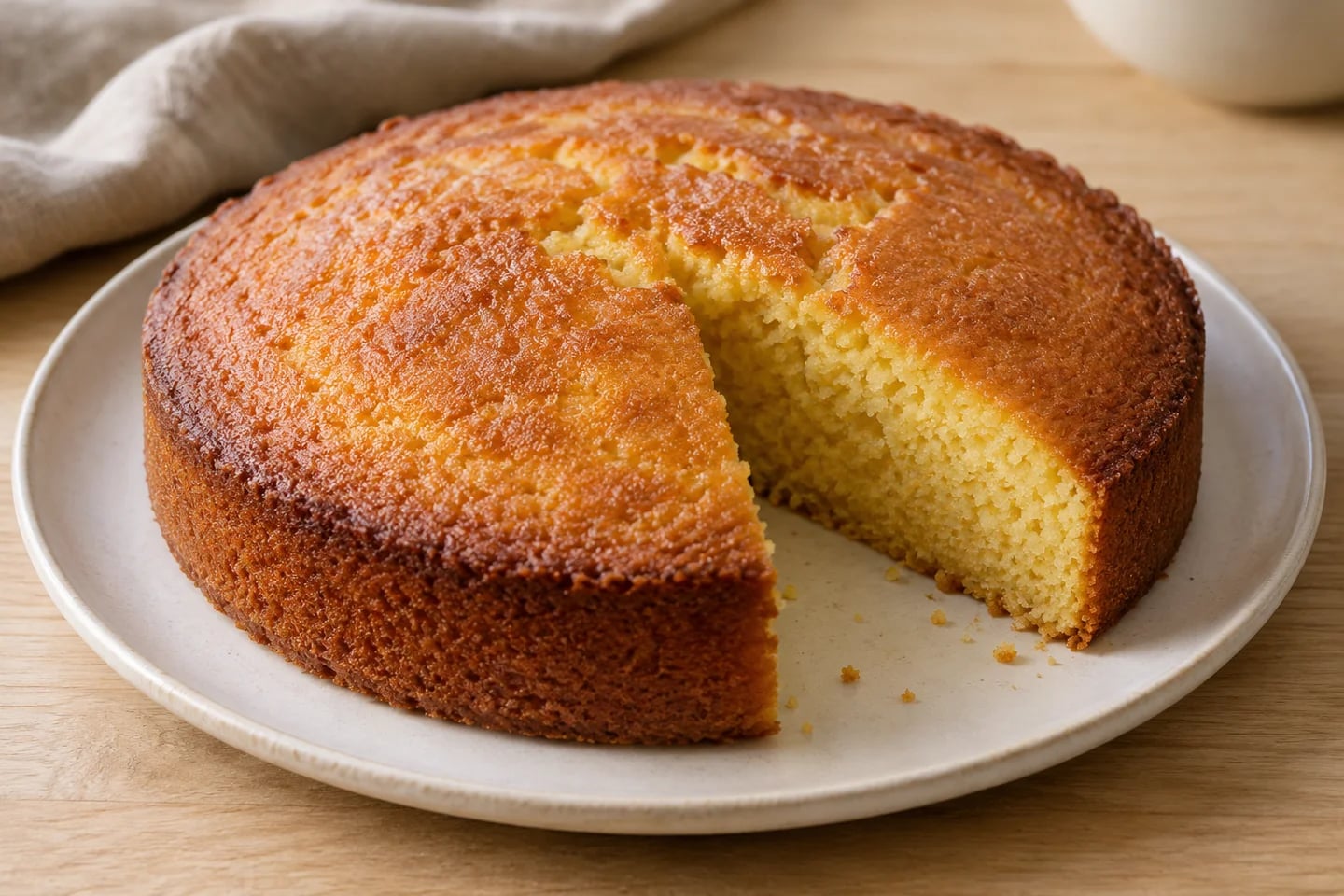 Orange Olive Oil Cake, ready to serve