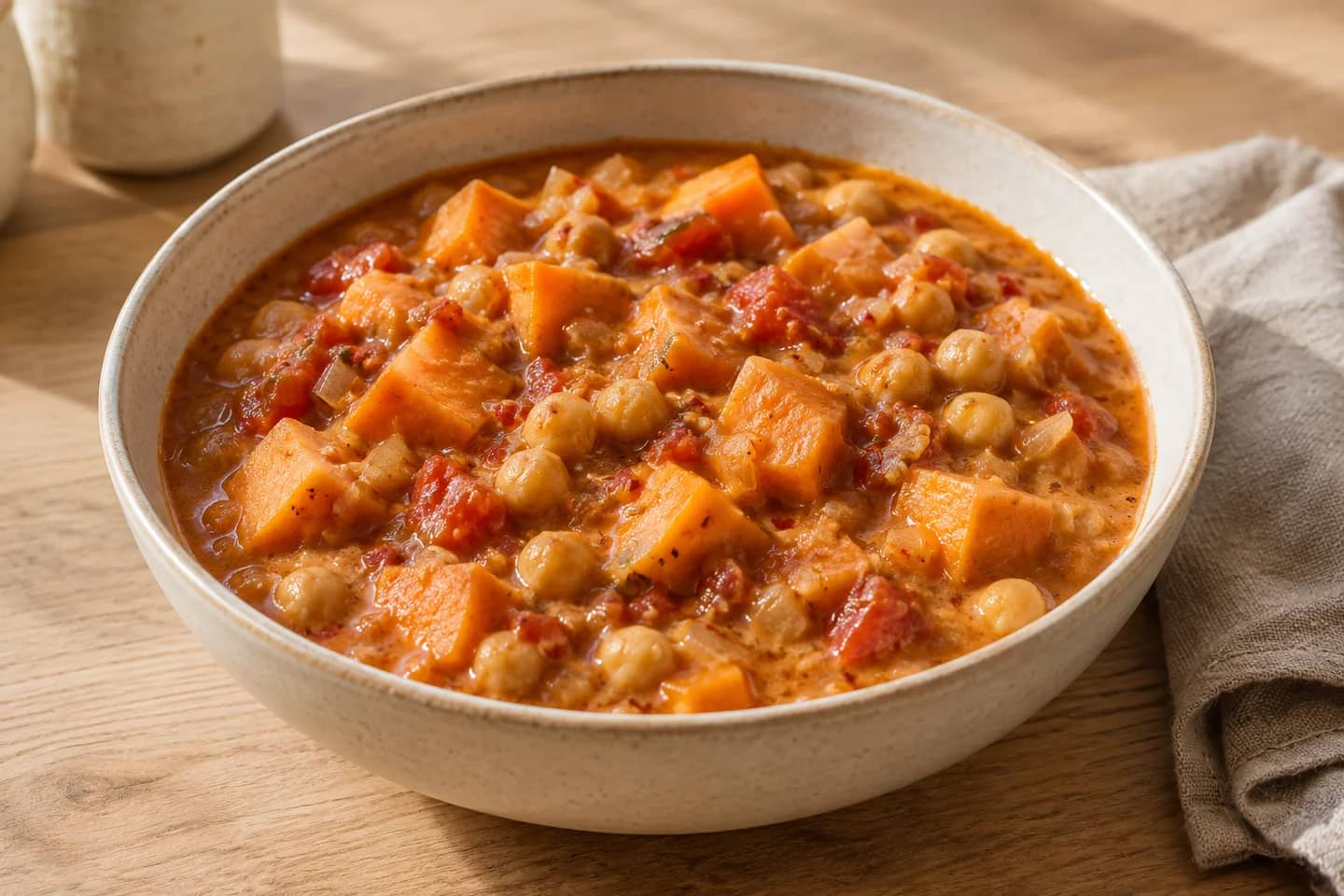 Peanut Sweet Potato Chickpea Stew