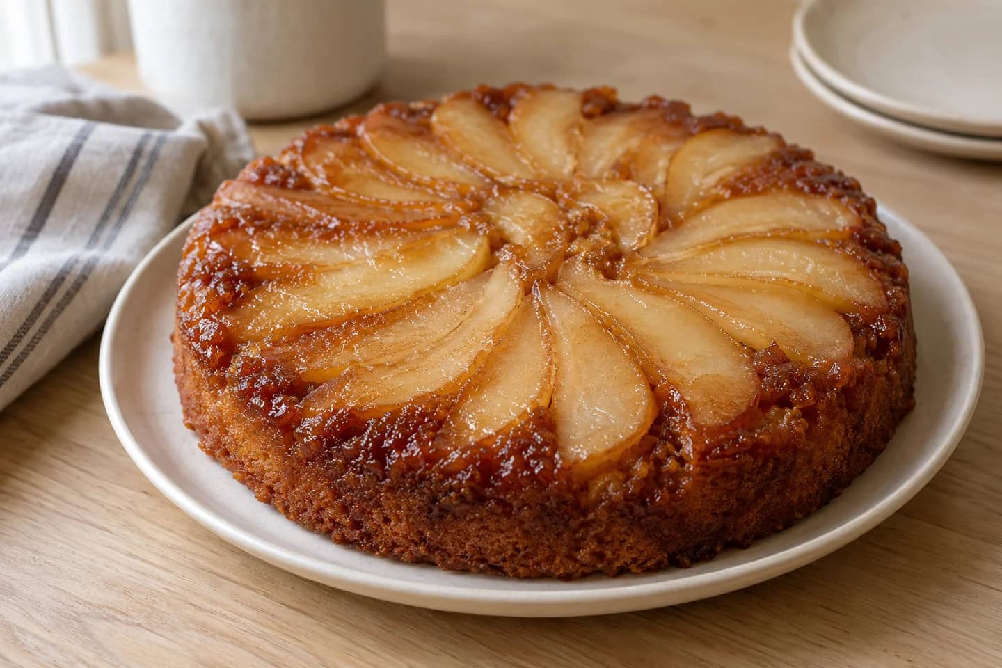 Pear Ginger Upside-Down Cake