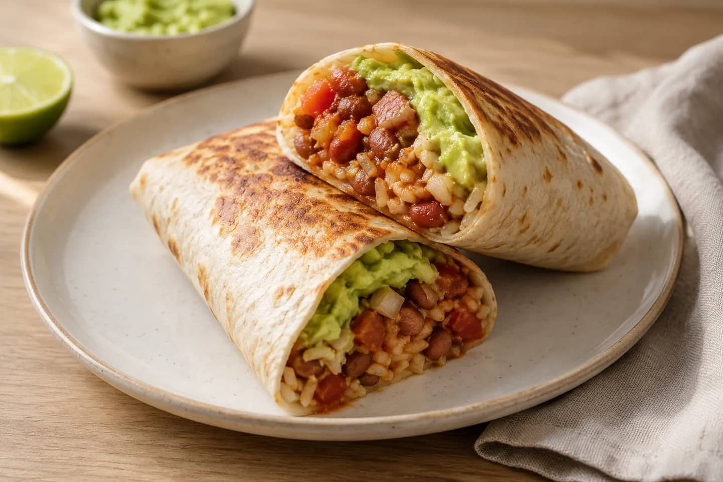 Pinto Bean Rice Burritos