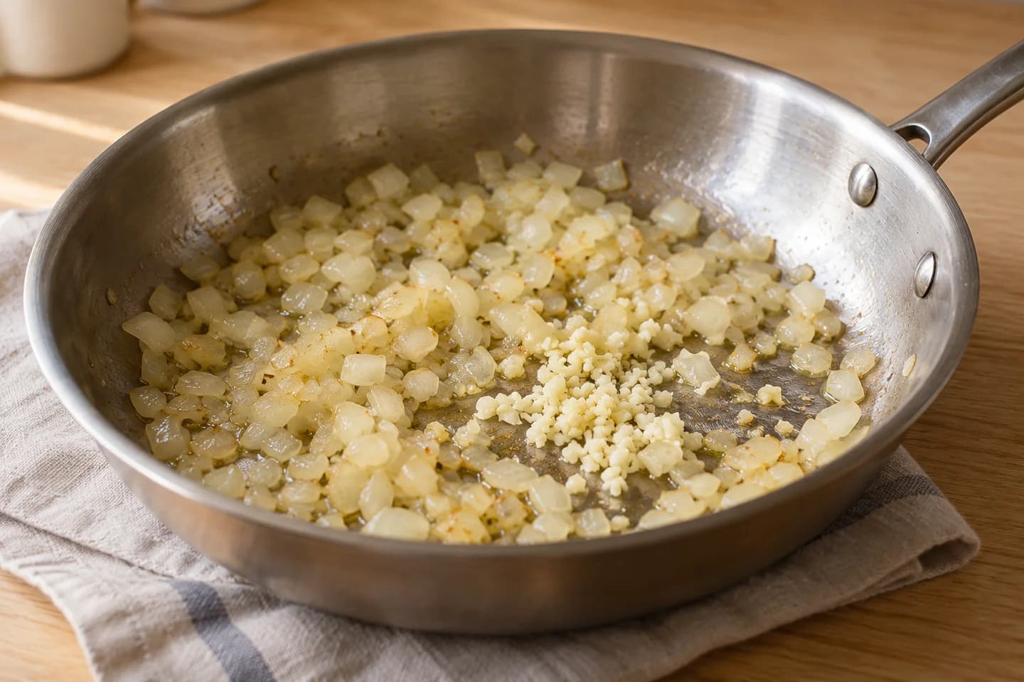 Quinoa-Stuffed Peppers with Feta: Warm the olive oil in a skillet over medium heat