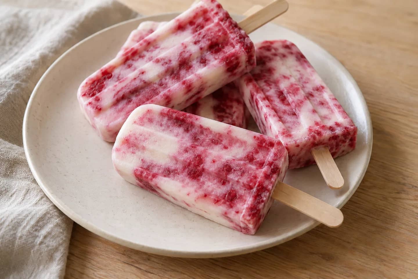 Raspberry Coconut Yogurt Pops