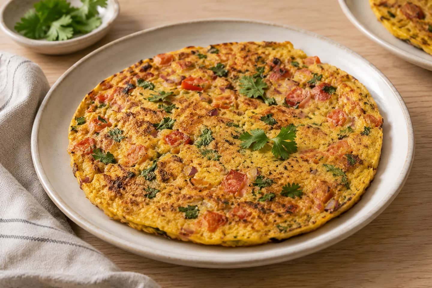 Savory Chickpea Flour Omelet