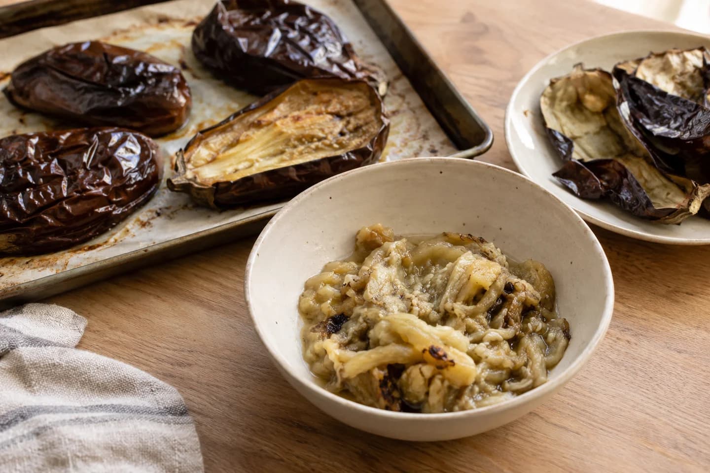 Smoky Roasted Eggplant Dip: Roast for 35–40 minutes until very soft
