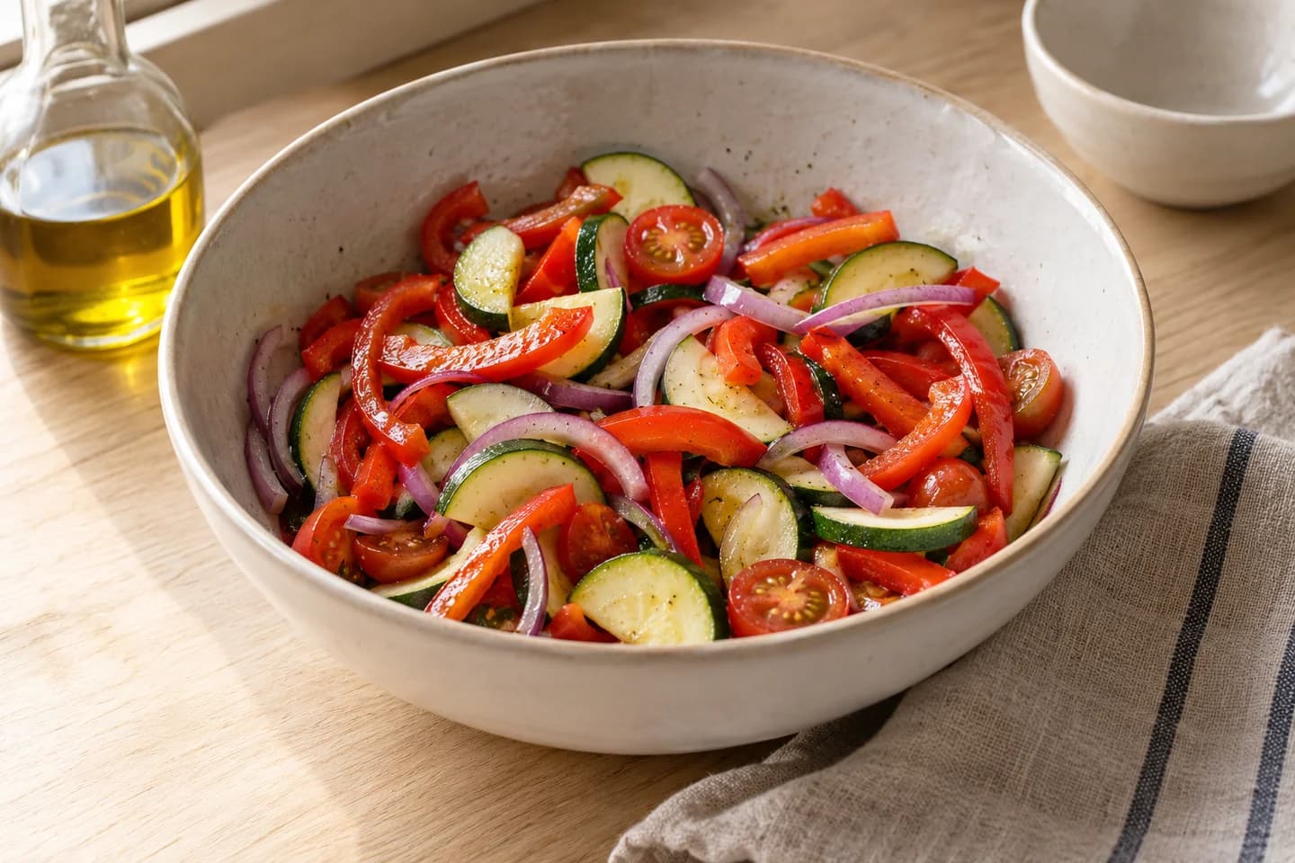 Chickpea Socca Pizza with Charred Veg: Heat the oven to 450°F (230°C) with a 12-inch cast-iron skillet inside