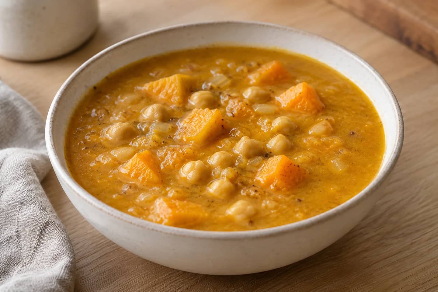 Spiced Pumpkin Chickpea Soup