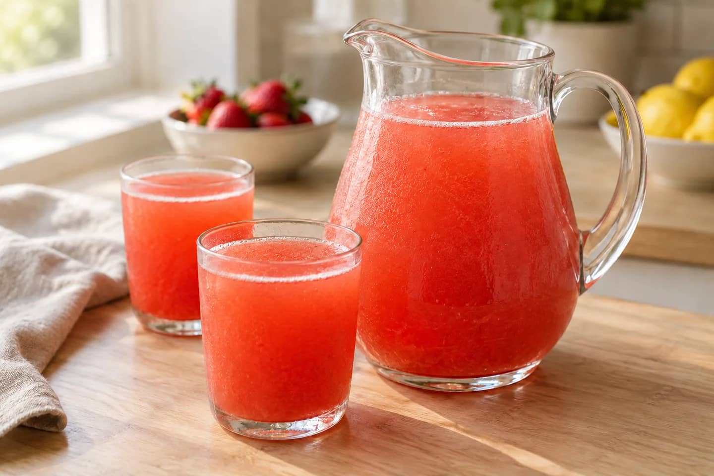 Strawberry Basil Lemonade
