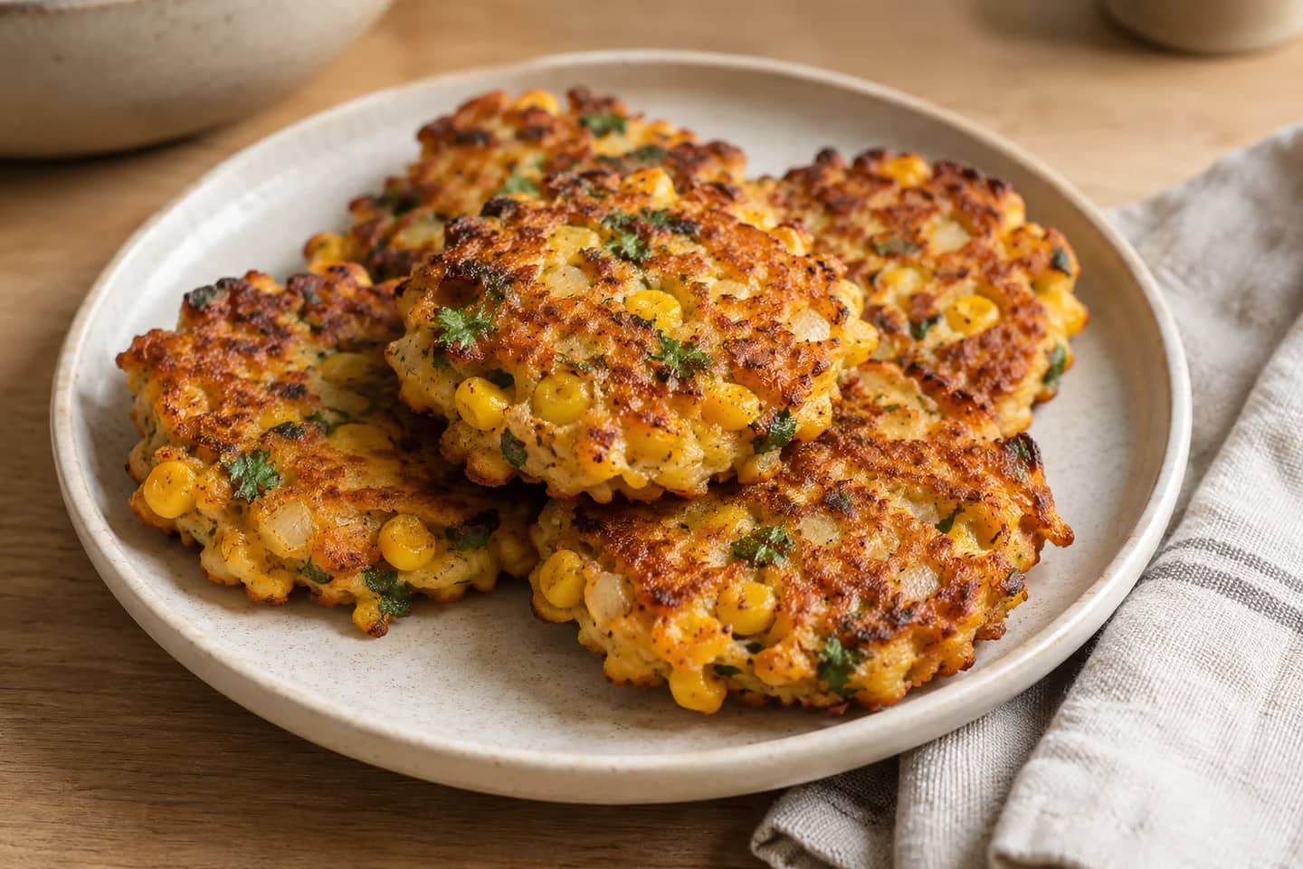 Sweetcorn Chickpea Fritters
