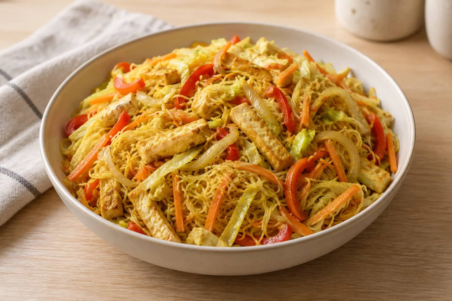 Vegetable Singapore Rice Noodles