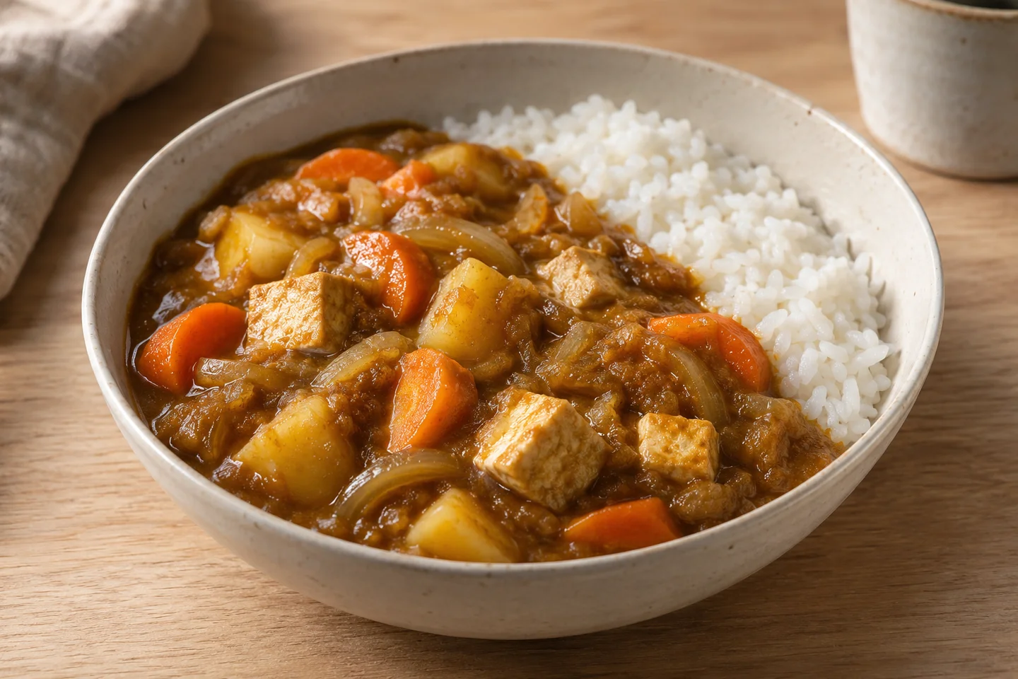 Vegetarian Japanese Curry, ready to serve