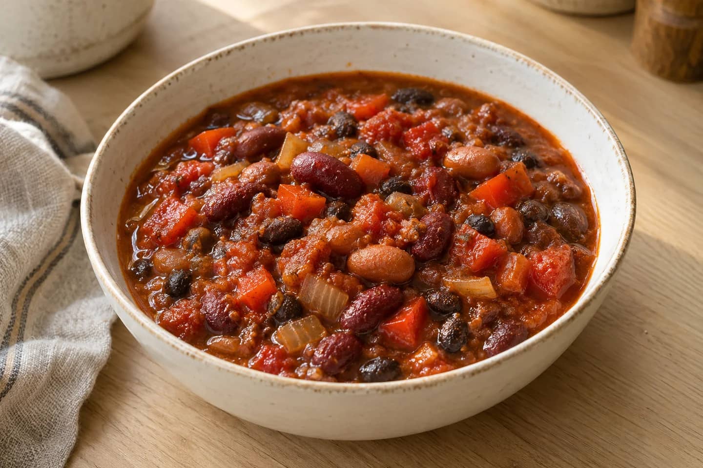Vegetarian Three Bean Chili