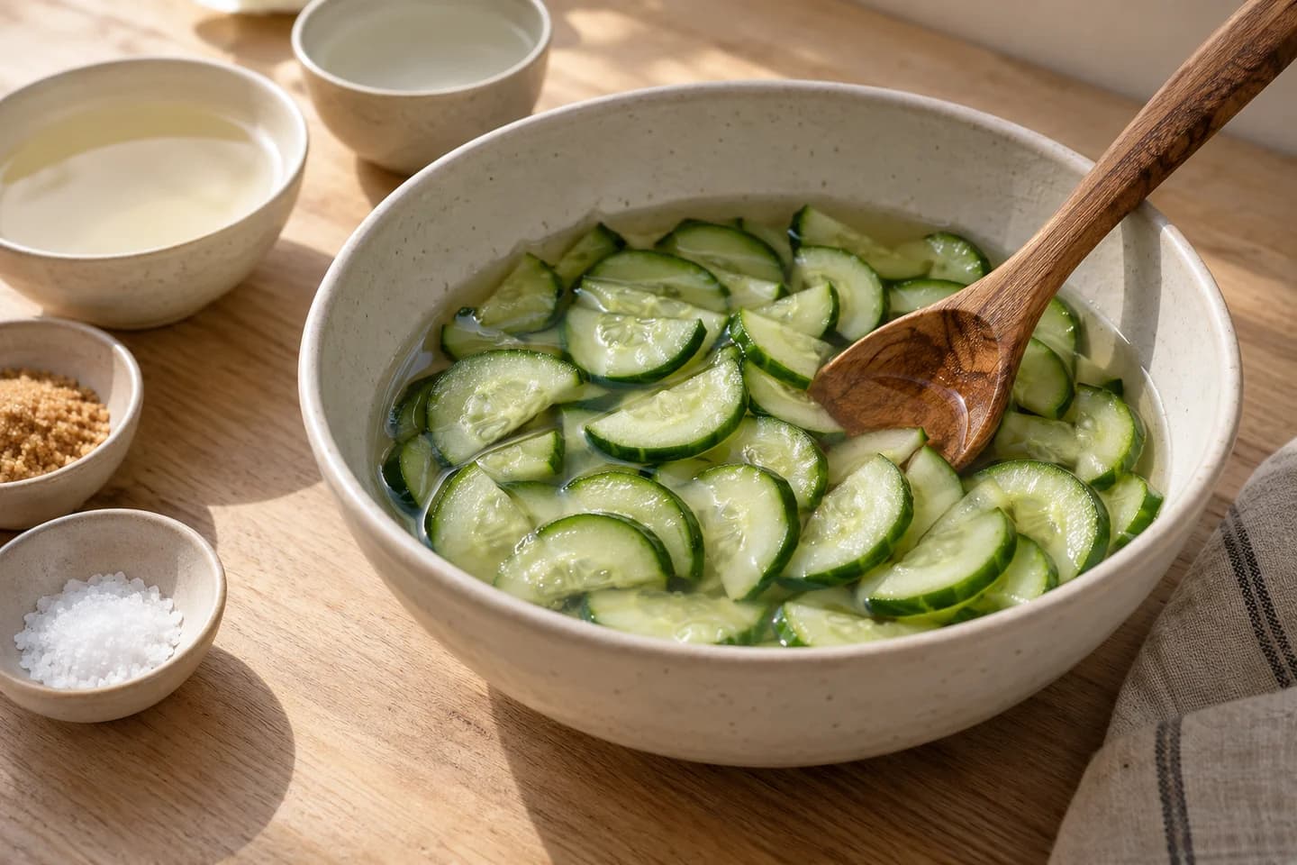 Yuzu-Miso Tempeh Glow Bowls: Stir together rice vinegar, warm water, coconut sugar, and sea salt until dissolved